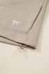 Contrast Bow Embroidered Satin Drawstring Zip Front Hooded Drop Shoulder Jacket
